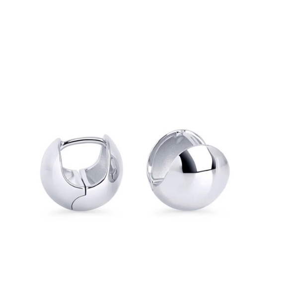 Silver Hoop Earrings - Picture 1 of 3